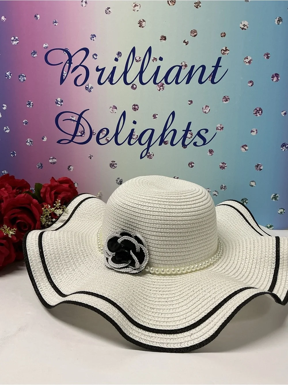 ☀️CUSTOM CAMELLIA PEARL SUMMER HAT